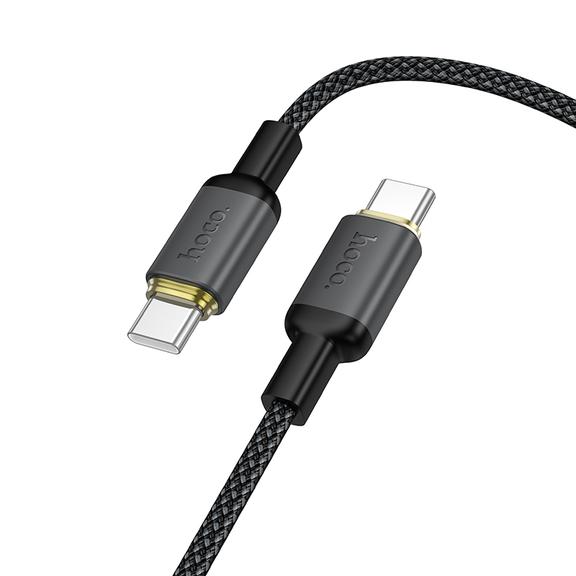 Kabel USB C do USB C Hoco 3A 60W 1 m X128 Benefit czarny