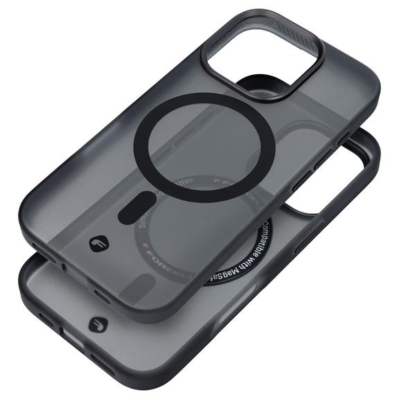 Etui na iPhone 16 PLUS Forcell F-Protect Levels Dual Layer 4D technology zgodne z MagSafe Military Drop-Test smoky black