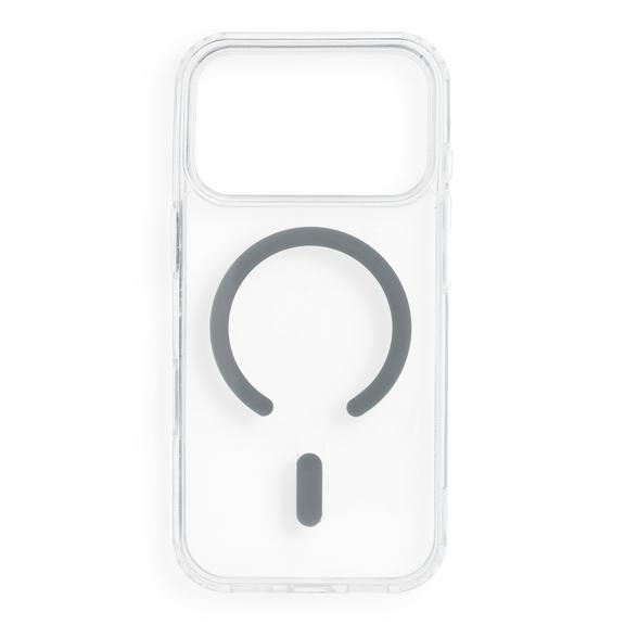 Etui na iPhone 18 Pro / 17 Pro Drop Glue Colorful Ring Mag Cover zgodne z MagSafe szare