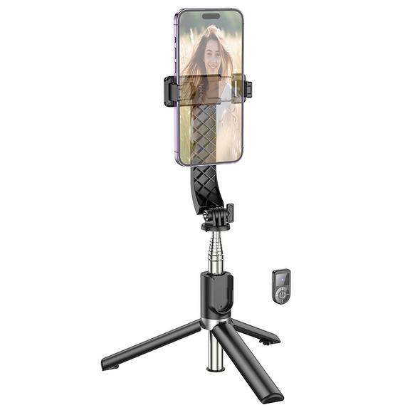 Selfie stick Hoco tripod z pilotem bezprzewodowym K20 czarny