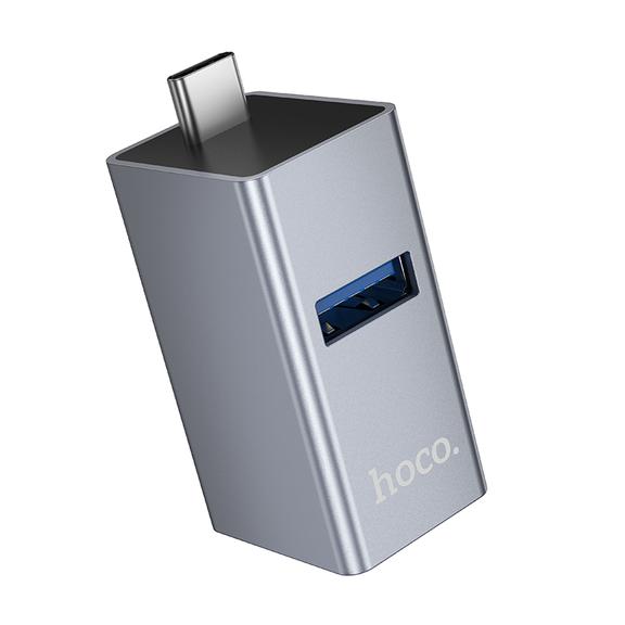 Adapter 3w1 (USB 2.0 x 2+USB 3.0) USB-C Hoco HB54A szary