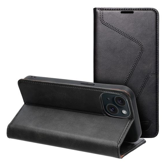 Pokrowiec na iPhone 15 Forcell F-Protect RFID Blocker Book czarny