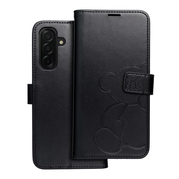 Etui z klapką na Samsung A26 5G Mezzo Book teddy bear czarne