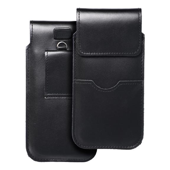 Etui wsuwane na telefon wsuwka z klapką Royal do iPhone 11 / 12 / 13 / Samsung S7 EDGE rozmiar XL czarne