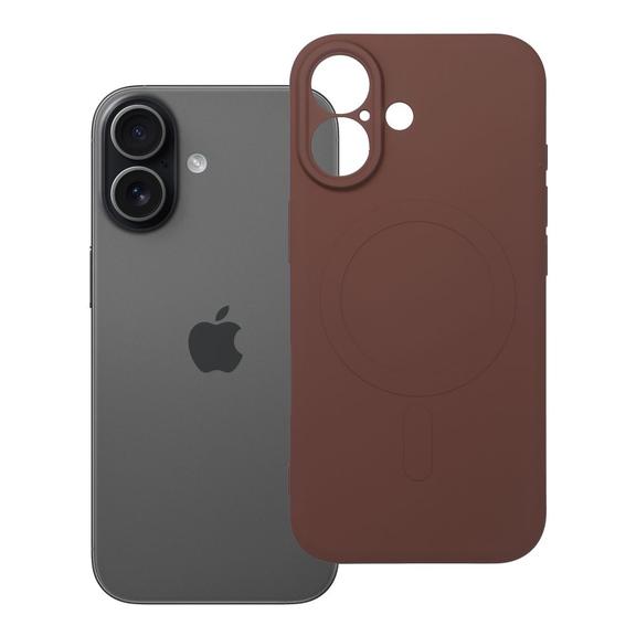 Futerał do iPhone 17 Silicone Mag Cover zgodny z MagSafe brązowy