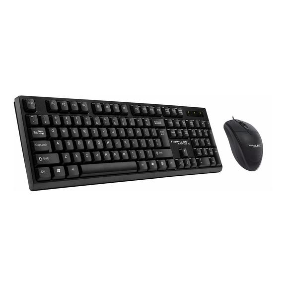 Zestaw klawiatura QWERTY + myszka przewodowy USB A K8605  U+U