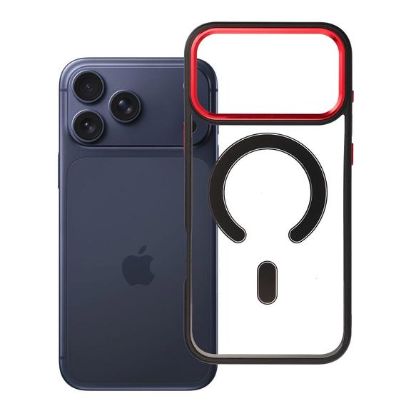 Futerał do iPhone 17 PRO MAX Color Edge Mag Cover zgodny z MagSafe czarno czerwony