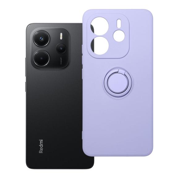 Futerał do Xiaomi Redmi Note 14 4G (GLOBAL - 164,84mm x 78,15mm x 8,16mm) Silicone Ring fioletowy