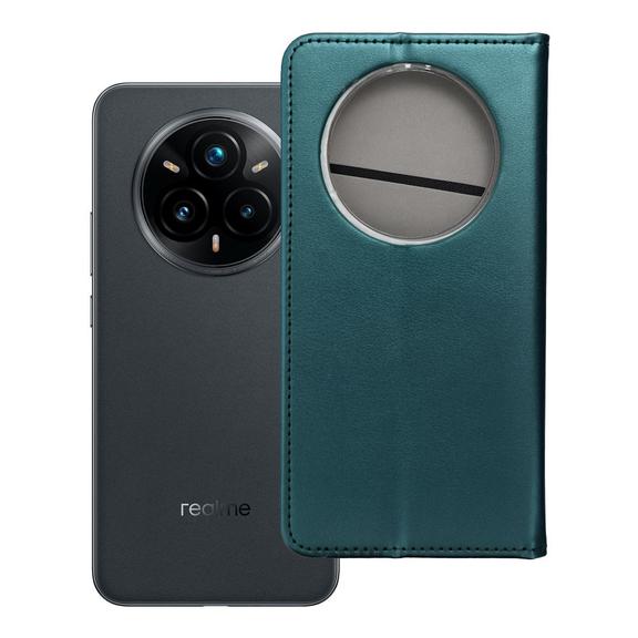 Etui z klapką na Realme 14 PRO PLUS Smart Magneto ciemnozielone
