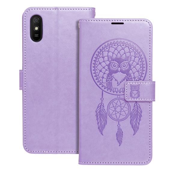 Etui z klapką na Xiaomi Redmi 9AT / Redmi 9A Mezzo Book łapacz snów fioletowe