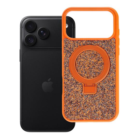 Etui na iPhone 18 Pro Max / 17 Pro Max Quartz Circle Stand Mag Cover orange