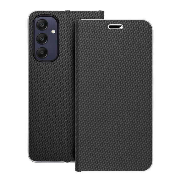 Etui z klapką na Samsung A25 5G Luna Book Carbon czarne