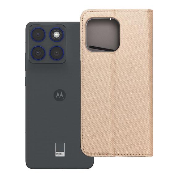 Etui z klapką na Motorola EDGE 70 Smart Case Book złote