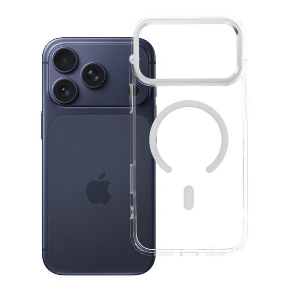 Etui na iPhone 18 Pro Max / 17 Pro Max Frame Clear Hybrid Mag Cover zgodny z MagSafe transparentne
