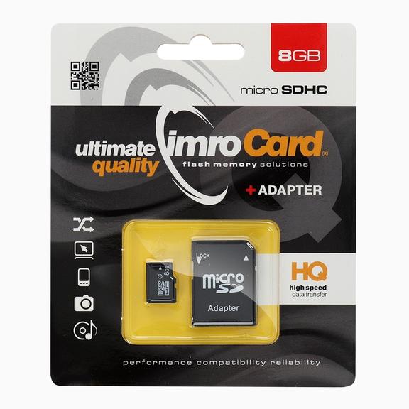 IMRO karta pamięci microSD 8GB z adapterem SD