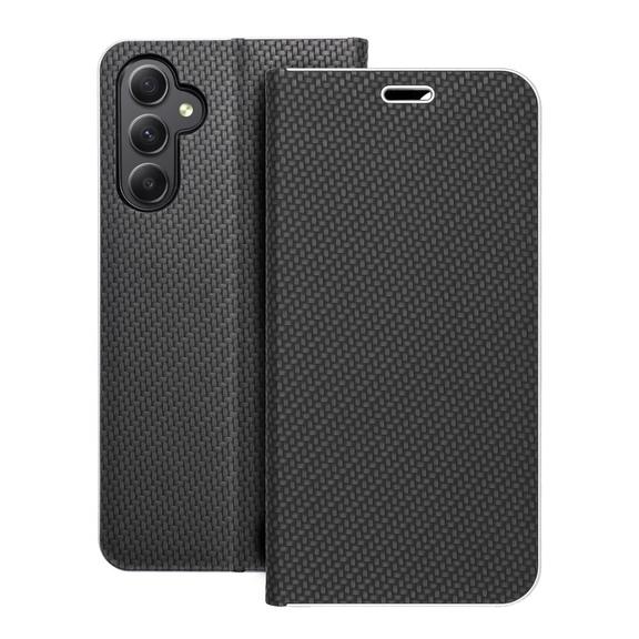Etui z klapką na Samsung A34 5G Luna Book Carbon czarne