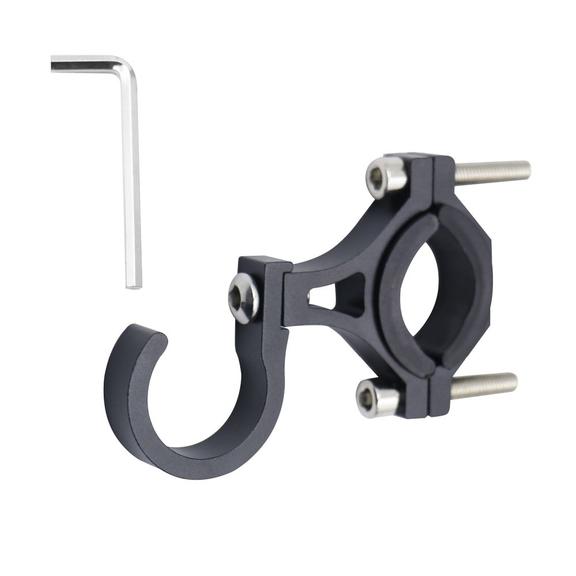Hak uchwyt na zakupy do roweru / hulajnogi aluminiowy  FS366-004 czarny