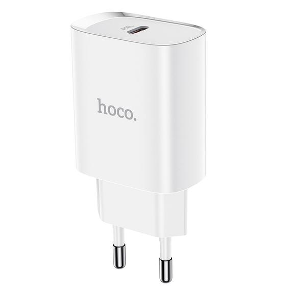 Ładowarka sieciowa do telefonu Hoco USB C PD 20W N14 biała