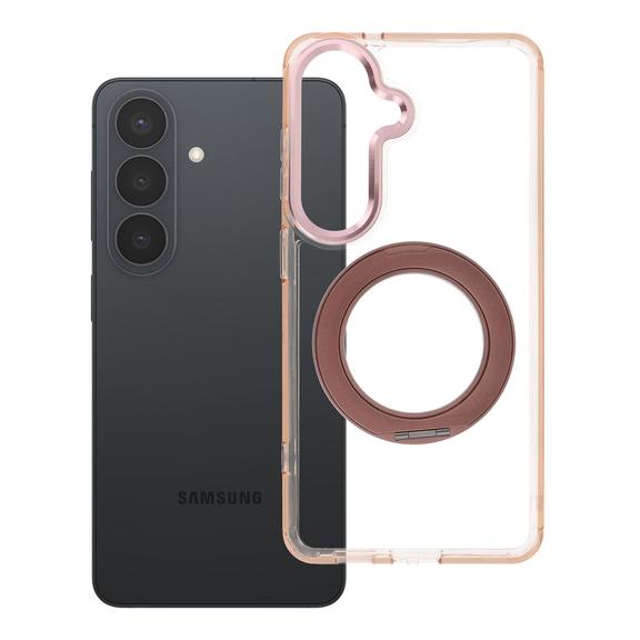 Etui na Samsung S26 Frame Circle Stand zgodne z MagSafe złote