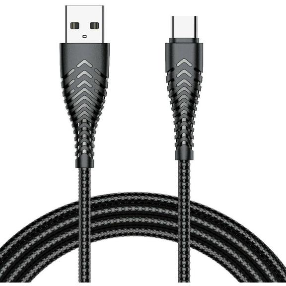 Kabel USB A do Typ C VEGER 2,4A V104 1,2 m czarny