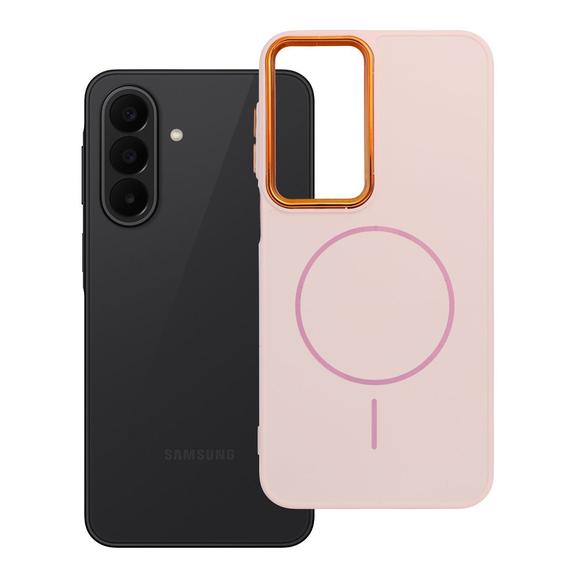 Etui na Samsung A27 Frame Mag Cover zgodne z MagSafe pudrowy róż