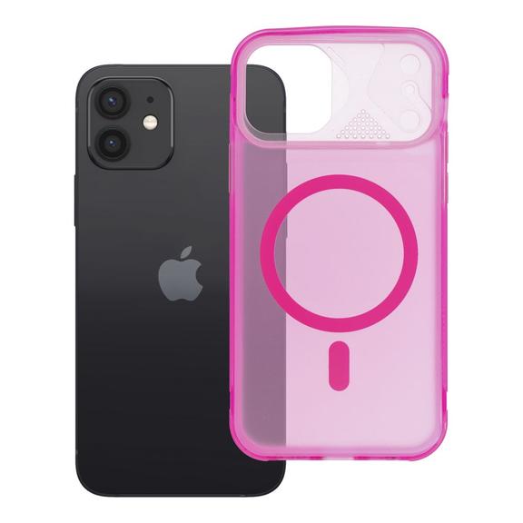 Etui na iPhone 12 / 12 Pro Aurora zgodne z MagSafe różowe