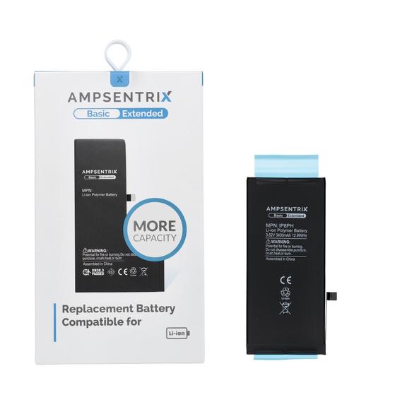 AmpSentrix Basic bateria do iPhone 8 Plus (zwiększona pojemność 3400 mAh)