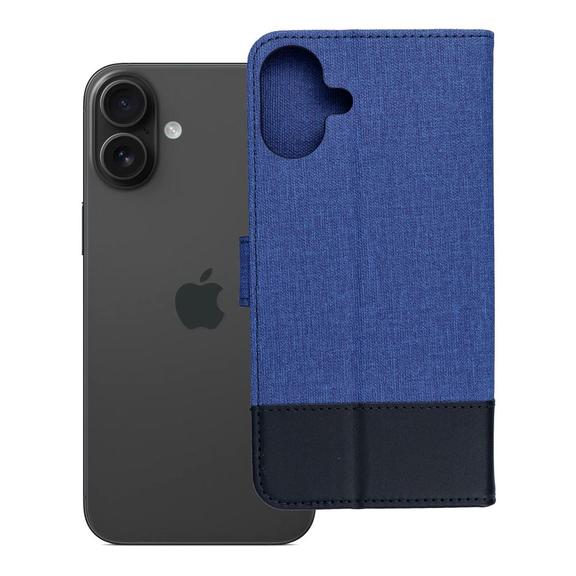 Etui z klapką na iPhone 16 PLUS Gomma Book niebieskie