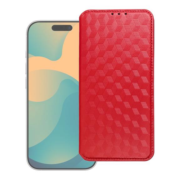 Etui z klapką na Motorola G37 POWER Cubic Book czerwone
