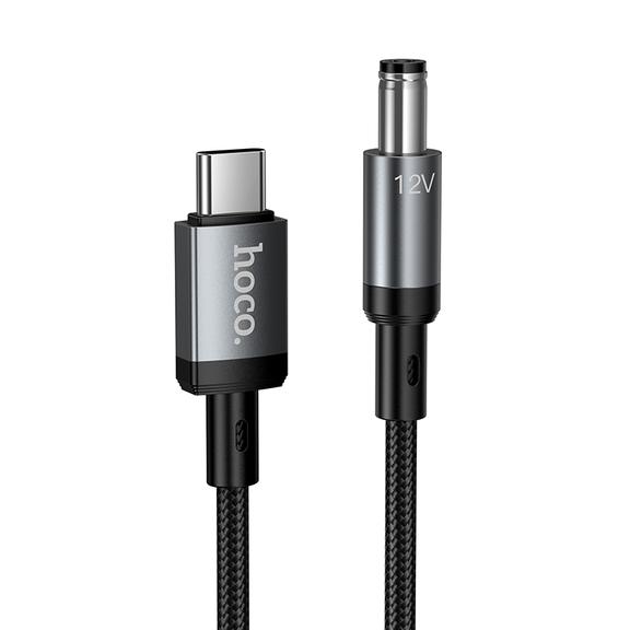 Kabel USB C do DC 5,5mm Hoco 12V/1A 1m X129 Advantage czarny