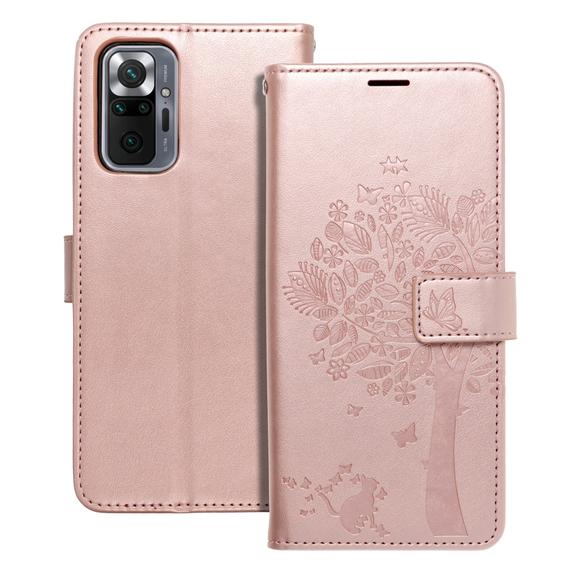 Etui z klapką na Xiaomi Redmi NOTE 10 PRO Mezzo Book drzewo złoto-różowe