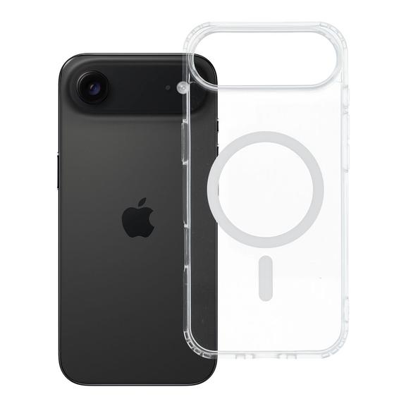 Etui na iPhone 17 AIR Drop Glue Colorful Ring Mag Cover zgodne z MagSafe białe