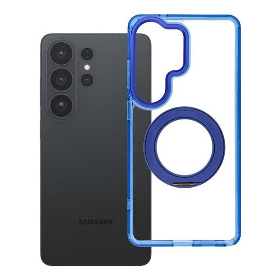 Etui na Samsung S26 Ultra Frame Circle Stand zgodne z MagSafe granatowe