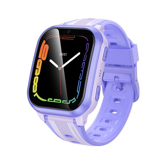 Smartwatch dla dzieci 1,69" 4G GPS z funkcją rozmowy Hoco Y108 fioletowy
