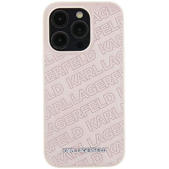 KARL LAGERFELD futerał do IPHONE 15 KLHCP15SPQKPMP (Quilted Pattern) różowy
