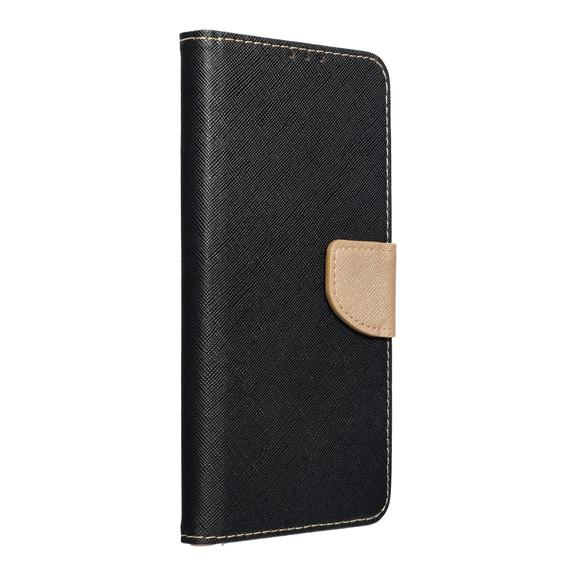 Etui z klapką na Samsung A16 Fancy Book czarno-złote