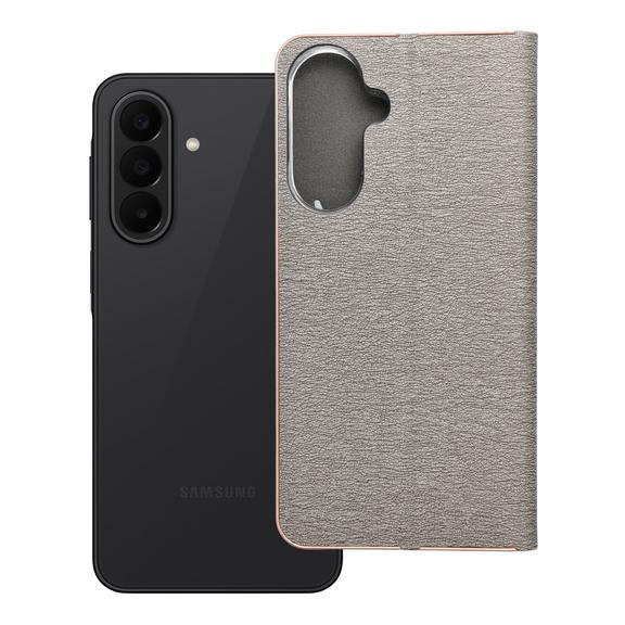 Etui z klapką na Samsung A27 Luna Book Gold srebrne