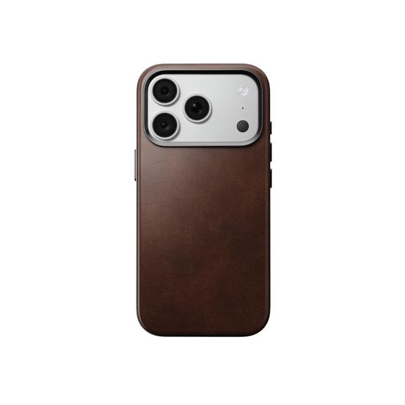 NOMAD futerał skórzany do IPHONE 18 Pro/17 Pro kompatybilny z MagSafe (Traditional Leather Case Horween Leather) rustic brown