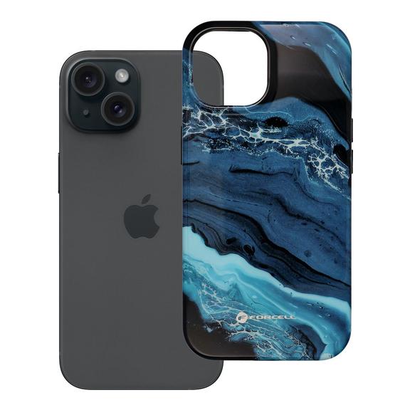 Etui na iPhone 15 Forcell F-Protect Mirage zgodne z MagSafe Military Drop-Test deep sea