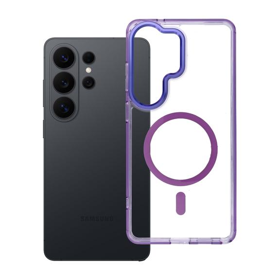 Etui na Samsung S26 ULTRA Frame Clear Hybrid Mag Cover zgodny z MagSafe fioletowe
