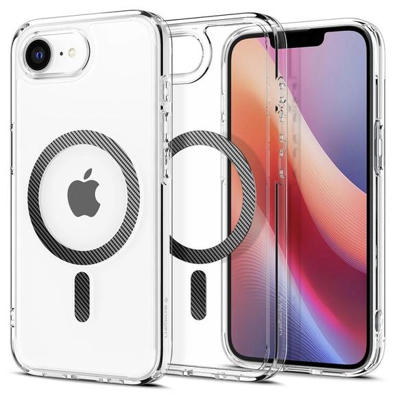 SPIGEN futerał ULTRA HYBRID MAG kompatybilny z MagSafe do IPHONE 16e (SE 4 2025) carbon fiber