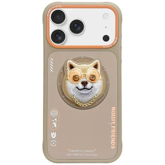 NIMMY futerał GLASSES COOL DOG kompatybilny z MagSafe do IPHONE 17 Pro beżowy