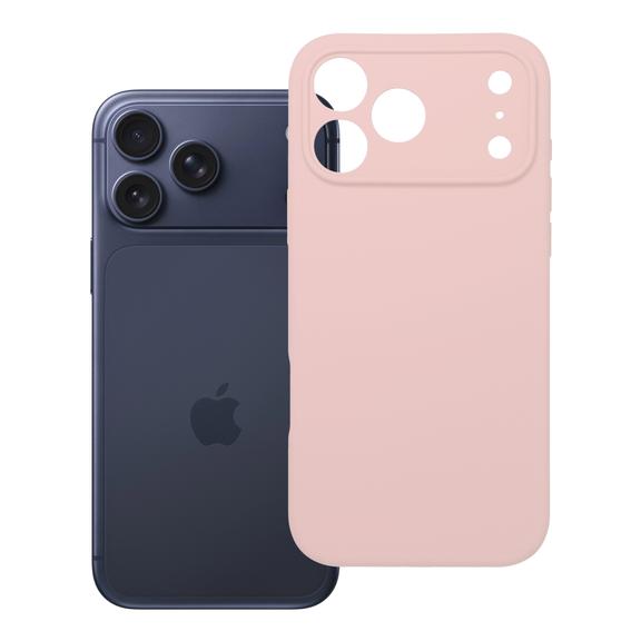 Etui na iPhone 18 Pro Max / 17 Pro Max Silicone 2mm (camera protection) pudrowy róż