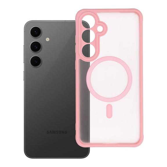 Etui na Samsung S24 FE Full Matte Mag Cover zgodne z MagSafe jasnoróżowy
