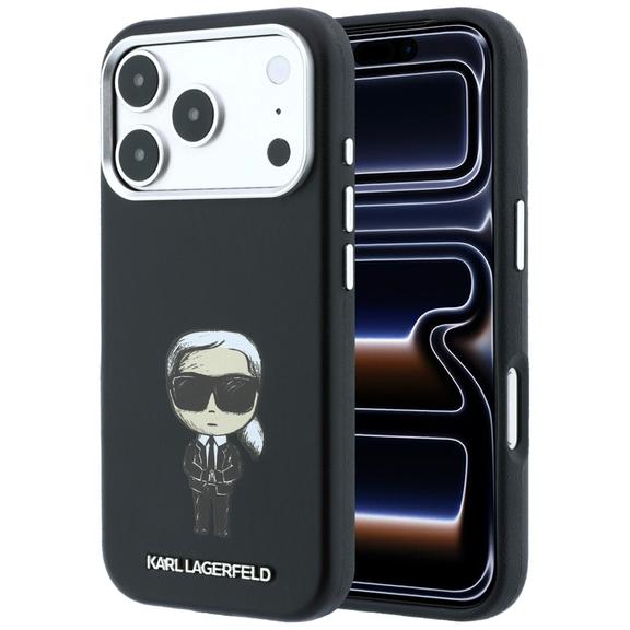 KARL LAGERFELD futerał do IPHONE 18 Pro/ 17 Pro kompatybilny z MagSafe (Smooth Ikonik Sketch) czarny