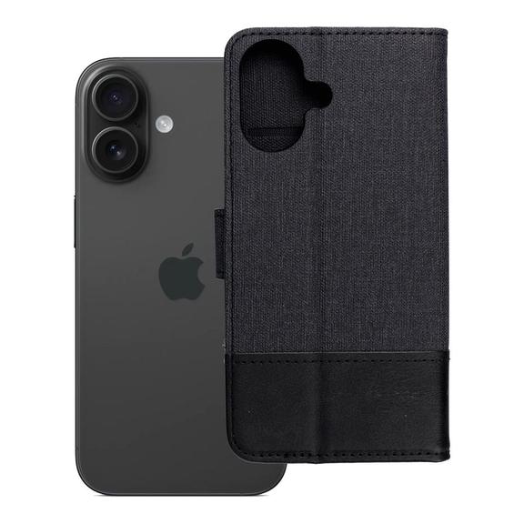 Etui z klapką na iPhone 16 Gomma Book czarne