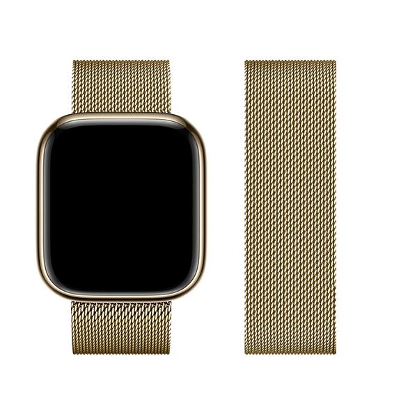 Pasek do Apple Watch Forcell F-Design FA03 magnetyczny stal 42 / 44 / 45 / 49 mm złoty