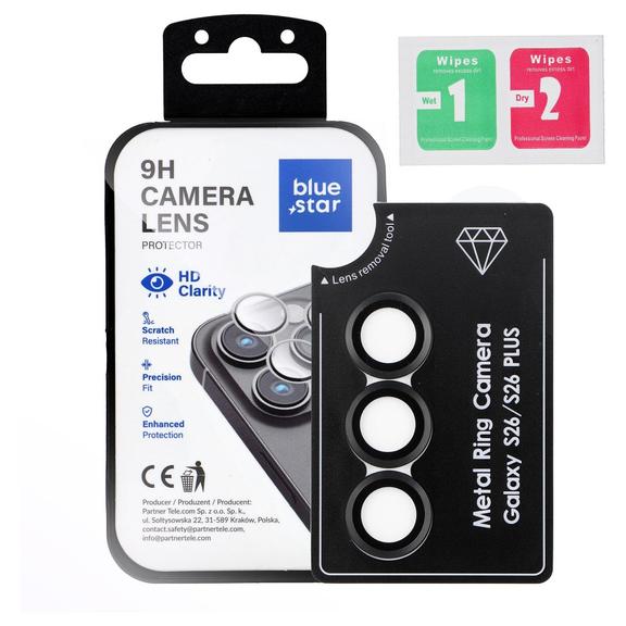 Szkło na aparat BLUE STAR Easy Install do SAMSUNG S26 czarne