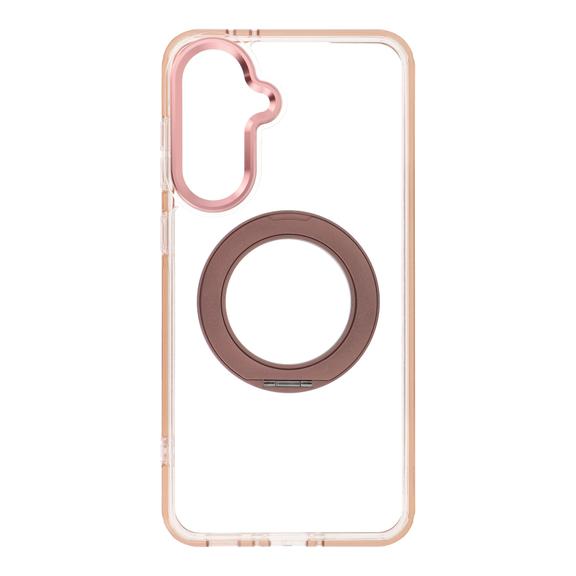Etui na Samsung A56 Frame Circle Stand zgodne z MagSafe złote