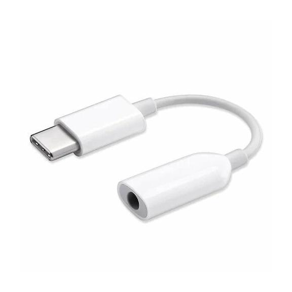 Oryginalny Adapter Xiaomi AUX Typ C (męski) do Jack 3,5 mm (żeński) biały bulk